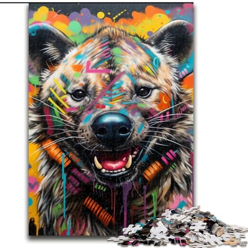Puzzle für Erwachsene, 1000 Teile, Hyänen-Graffiti, aus Holz, Kinder ab 14 Jahren, 50x75cm, Lernspielzeug für Teenager, Dekoration für Zuhause und das Büro Puzzle für Erwachsene, 1000 Teile, Hyänen-Graffiti, aus Holz, Kinder ab 14 Jahren, 50x75cm, Lernspielzeug für Teenager, Dekoration für Zuhause und das Büro von MLADSOEHK