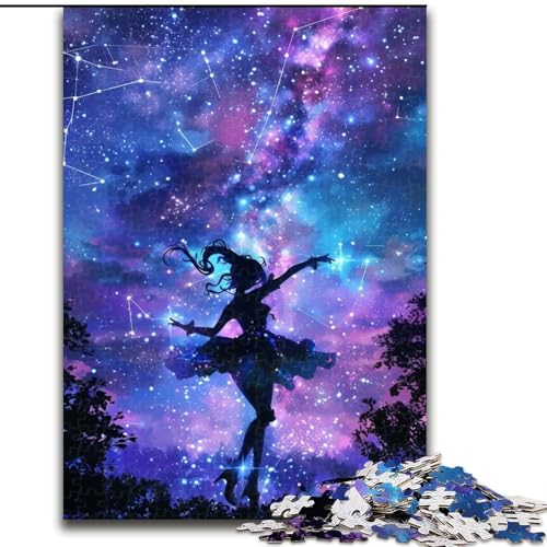 Puzzle für Erwachsene, 1000 Teile, Japanisches Anime-Mädchen, geeignet für Kinder ab 14 Jahren, Heimdekoration, Geschenk für die ganze Familie (Größe 26x38cm) von MLADSOEHK