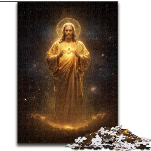 Puzzle für Erwachsene, 1000 Teile, Jesus-Kunst, Stressabbau, schwierige Herausforderung, Wichtelgeschenke für Kinder ab 14 Jahren (Größe 50x75cm) von MLADSOEHK