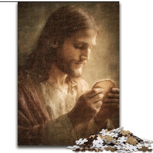 Puzzle für Erwachsene, 1000 Teile, Jesus-Puzzle, Spielzeug, Lernspiele, Stressabbau, einzigartige Heimdekoration und Geschenke (Größe 26x38cm) von MLADSOEHK