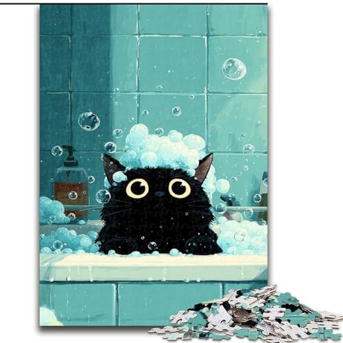 Puzzle für Erwachsene, 1000 Teile, Katze, Spielzeug, Lernspiele, Stressabbau, einzigartige Heimdekoration und Geschenke (Größe 50x75cm) von MLADSOEHK