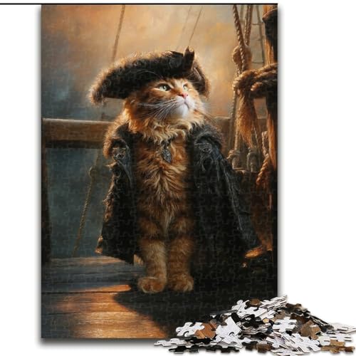 Puzzle für Erwachsene, 1000 Teile, Katze aus Einer aristokratischen Familie, Lernspiele, Heimdekoration, ganze Familie (Größe 50x75cm) von MLADSOEHK