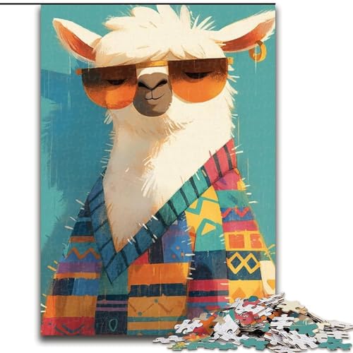Puzzle für Erwachsene, 1000 Teile, Künstlerisches Alpaka, Lernspiele, Heimdekoration, ganze Familie (Größe 26x38cm) von MLADSOEHK