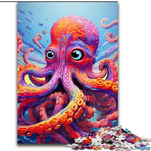 Puzzle für Erwachsene, 1000 Teile, Kunst-Oktopus aus Holz, Kinder ab 14 Jahren, 50x75cm, Lernspielzeug für Teenager, Dekoration für Zuhause und das Büro Puzzle für Erwachsene, 1000 Teile, Kunst-Oktopus aus Holz, Kinder ab 14 Jahren, 50x75cm, Lernspielzeug für Teenager, Dekoration für Zuhause und das Büro von MLADSOEHK
