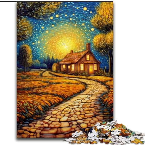 Puzzle für Erwachsene, 1000 Teile, Landschaft unter dem Nachthimmel, Lernspiele, Heimdekoration, ganze Familie (Größe 50x75cm) von MLADSOEHK