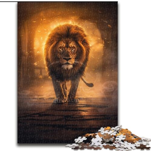 Puzzle für Erwachsene, 1000 Teile, Löwe, hilft dem Gehirn, süchtig machendes Spielzeug zu trainieren, um Geduld zu fördern, perfekte Dekoration (Größe 26x38cm) von MLADSOEHK