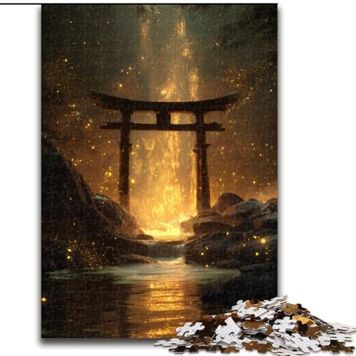 Puzzle für Erwachsene, 1000 Teile, Mysteriöses Torii-Tor, Spielzeug, Lernspiele, Stressabbau, einzigartige Heimdekoration und Geschenke (Größe 50x75cm) von MLADSOEHK