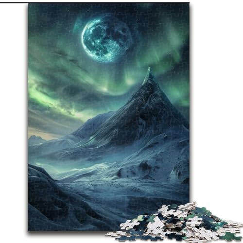 Puzzle für Erwachsene, 1000 Teile, Nordlichter, geeignet für Kinder ab 14 Jahren, Lernspiele für Zuhause, DIY-Spielzeug, Kunstwerk, Geschenk (Größe 50x75cm) von MLADSOEHK