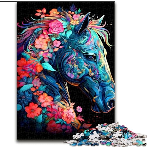 Puzzle für Erwachsene, 1000 Teile, Pferd, Lernspiele, Heimdekoration, ganze Familie (Größe 50x75cm) von MLADSOEHK