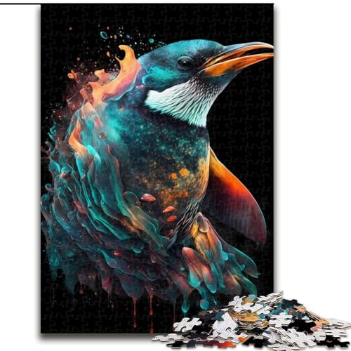 Puzzle für Erwachsene, 1000 Teile, Pinguin, spannend, Stressabbau, schwierige Herausforderung, Wichtelgeschenke für Kinder ab 14 Jahren (Größe 50x75cm) von MLADSOEHK