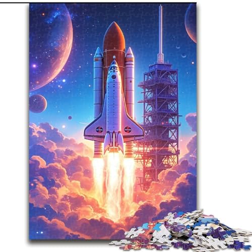 Puzzle für Erwachsene, 1000 Teile, Raketenstart, für Kinder ab 14 Jahren, Lernspiel, Herausforderung, Spielzeug, Geschenk zum Geburtstag (Größe 50x75cm) von MLADSOEHK