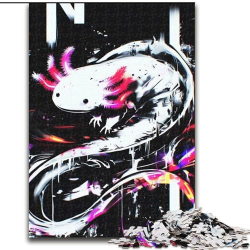 Puzzle für Erwachsene, 1000 Teile, Salamander-Farbe, geeignet für Kinder ab 14 Jahren, Lernspiele für Zuhause, DIY-Spielzeug, Kunstwerk, Geschenk (Größe 26x38cm) von MLADSOEHK