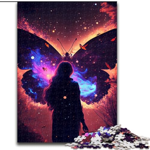 Puzzle für Erwachsene, 1000 Teile, Schmetterlingsmagie, geeignet für Kinder ab 14 Jahren, Lernspiele für Zuhause, DIY-Spielzeug, Kunstwerk, Geschenk (Größe 50x75cm) von MLADSOEHK