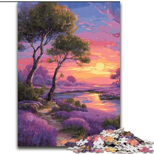 Puzzle für Erwachsene, 1000 Teile, Sonnenuntergang, geeignet für Kinder ab 14 Jahren, Lernspiele für zu Hause, DIY-Spielzeug, Kunstwerk, Geschenk (Größe 50x75cm) von MLADSOEHK