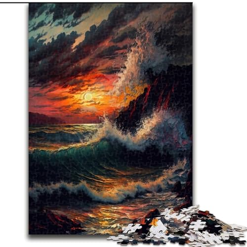 Puzzle für Erwachsene, 1000 Teile, Stürmischer Ozean, für Kinder ab 14 Jahren, jedes Teil ist einzigartig – lustiges und herausforderndes Spiel für die ganze Familie, tolles Geschenk (Größe 26x38cm) Puzzle für Erwachsene, 1000 Teile, Stürmischer Ozean, für Kinder ab 14 Jahren, jedes Teil ist einzigartig – lustiges und herausforderndes Spiel für die ganze Familie, tolles Geschenk (Größe 26x38cm) von MLADSOEHK