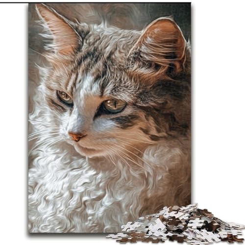 Puzzle für Erwachsene, 1000 Teile, Tierkatze, Lernspiele, Heimdekoration, ganze Familie (Größe 26x38cm) von MLADSOEHK