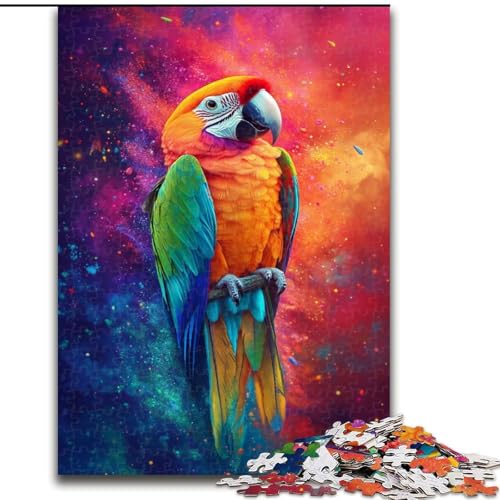Puzzle für Erwachsene, 1000 Teile, Tierpapagei, geeignet für Kinder ab 14 Jahren, Lernspiele für Zuhause, DIY-Spielzeug, Kunstwerk, Geschenk (Größe 50x75cm) von MLADSOEHK