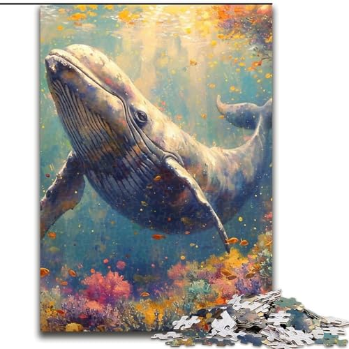 Puzzle für Erwachsene, 1000 Teile, Tierwal, Spielzeug, Lernspiele, Stressabbau, einzigartige Heimdekoration und Geschenke (Größe 26x38cm) von MLADSOEHK