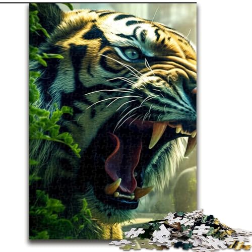 Puzzle für Erwachsene, 1000 Teile, Tiger, Lernspiele, Heimdekoration, ganze Familie (Größe 26x38cm) von MLADSOEHK
