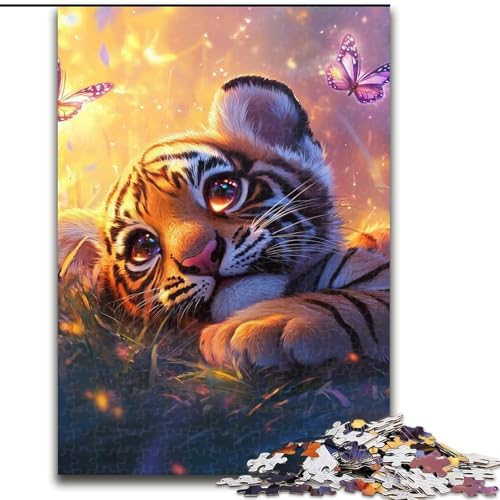 Puzzle für Erwachsene, 1000 Teile, Tiger, Lernspiele, Heimdekoration, ganze Familie (Größe 26x38cm) von MLADSOEHK