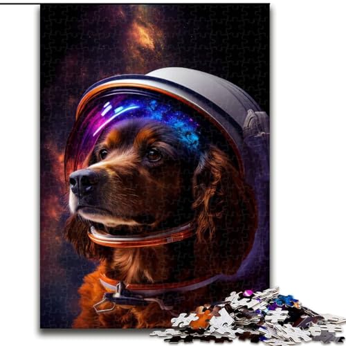 Puzzle für Erwachsene, 1000 Teile, Weltraum-Englischer Cocker, für Kinder ab 14 Jahren, Lernspiel, Herausforderung, Spielzeug, Geschenk zum Geburtstag (Größe 50x75cm) von MLADSOEHK