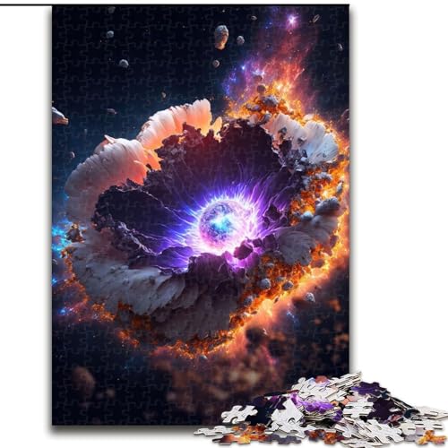 Puzzle für Erwachsene, 1000 Teile, Weltraumblume, Spielzeug, Lernspiele, Stressabbau, einzigartige Heimdekoration und Geschenke (Größe 50x75cm) von MLADSOEHK