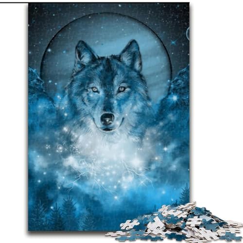 Puzzle für Erwachsene, 1000 Teile, Wolf, aus Holz, Kinder ab 14 Jahren, 50x75cm, Kunstwerk, Dekor, Intelligenzspielzeug für Familien-Drinnenspiele Puzzle für Erwachsene, 1000 Teile, Wolf, aus Holz, Kinder ab 14 Jahren, 50x75cm, Kunstwerk, Dekor, Intelligenzspielzeug für Familien-Drinnenspiele von MLADSOEHK