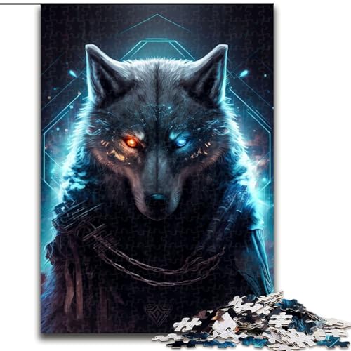 Puzzle für Erwachsene, 1000 Teile, Wolf Cyber, Spielzeug, Lernspiele, Stressabbau, einzigartige Heimdekoration und Geschenke (Größe 50x75cm) von MLADSOEHK