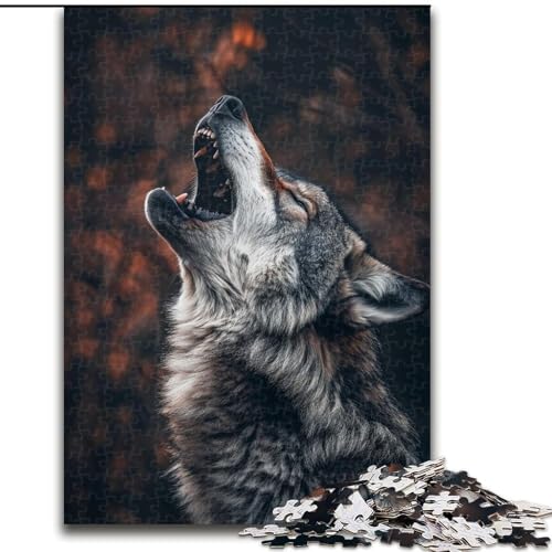 Puzzle für Erwachsene, 1000 Teile, Wolfskunst, Lernspiele, Heimdekoration, ganze Familie (Größe 26x38cm) von MLADSOEHK