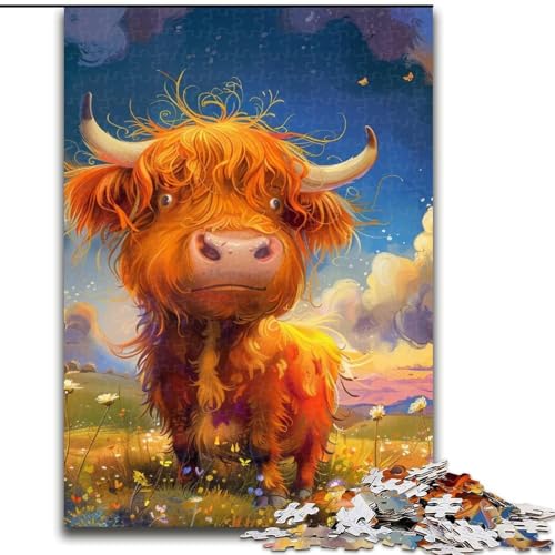 Puzzle für Erwachsene, 1000 Teile, Yak, Spielzeug, Lernspiele, Stressabbau, einzigartige Heimdekoration und Geschenke (Größe 50x75cm) von MLADSOEHK