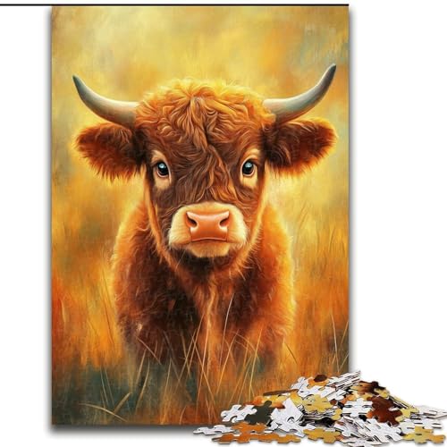 Puzzle für Erwachsene, 1000 Teile, Yak, für Kinder ab 14 Jahren Jedes Teil ist einzigartig – lustiges und herausforderndes Spiel für die ganze Familie Tolles Geschenk (Größe 26x38cm) von MLADSOEHK