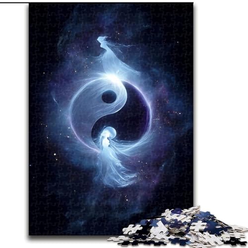 Puzzle für Erwachsene, 1000 Teile, Yin und Yang, Spielzeug, Lernspiele, Stressabbau, einzigartige Heimdekoration und Geschenke (Größe 26x38cm) von MLADSOEHK
