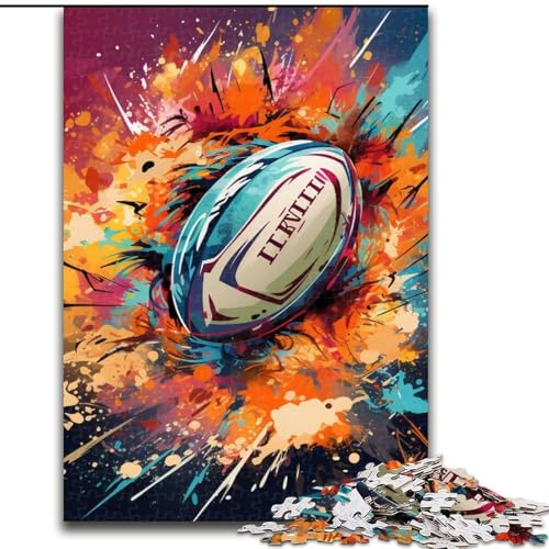 Puzzle für Erwachsene, 1000 Teile, bunter Rugby-Puzzle aus Holz, Kinder ab 14 Jahren, 50x75cm, Kunstwerk-Dekor, Intelligenzspielzeug für Indoor-Spiele mit der Familie Puzzle für Erwachsene, 1000 Teile, bunter Rugby-Puzzle aus Holz, Kinder ab 14 Jahren, 50x75cm, Kunstwerk-Dekor, Intelligenzspielzeug für Indoor-Spiele mit der Familie von MLADSOEHK