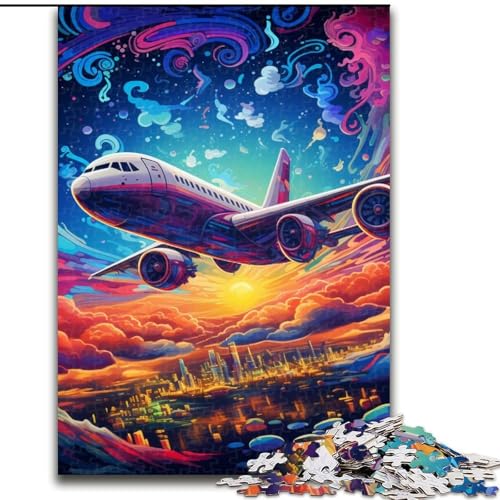 Puzzle für Erwachsene, 1000 Teile, buntes Flugzeug aus Holz, Kinder ab 14 Jahren, 50x75cm, Lernspielzeug für Teenager, Dekoration für Zuhause und das Büro Puzzle für Erwachsene, 1000 Teile, buntes Flugzeug aus Holz, Kinder ab 14 Jahren, 50x75cm, Lernspielzeug für Teenager, Dekoration für Zuhause und das Büro von MLADSOEHK