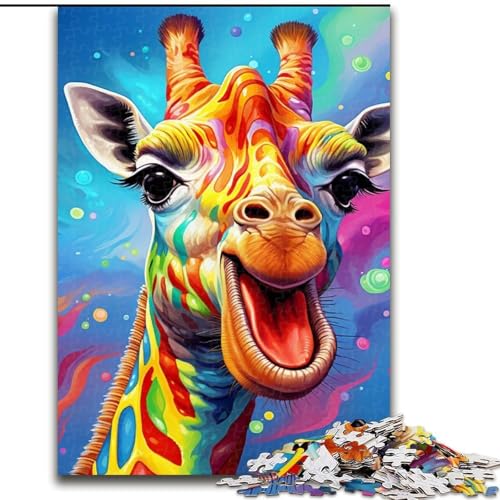 Puzzle für Erwachsene, 1000 Teile, farbenfrohe Kunst-Giraffe aus Holz, Kinder ab 14 Jahren, 50x75cm, Lernspielzeug für Teenager, Dekoration für Zuhause und das Büro Puzzle für Erwachsene, 1000 Teile, farbenfrohe Kunst-Giraffe aus Holz, Kinder ab 14 Jahren, 50x75cm, Lernspielzeug für Teenager, Dekoration für Zuhause und das Büro von MLADSOEHK
