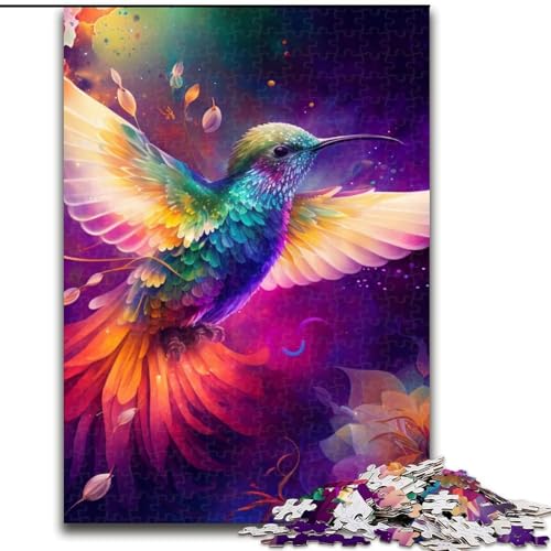 Puzzle für Erwachsene, 1000 Teile, farbenfroher Kolibri, aus Holz, Kinder ab 14 Jahren, 50x75cm, Kunstwerk-Dekor, Intelligenzspielzeug für Indoor-Spiele mit der Familie Puzzle für Erwachsene, 1000 Teile, farbenfroher Kolibri, aus Holz, Kinder ab 14 Jahren, 50x75cm, Kunstwerk-Dekor, Intelligenzspielzeug für Indoor-Spiele mit der Familie von MLADSOEHK