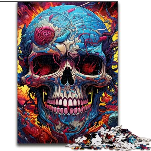Puzzle für Erwachsene, 1000 Teile, farbenfroher Kunst-Totenkopf aus Holz, perfekt als Geburtstags-, Weihnachts, 50x75cm, spannende Aktivität für den Spieleabend mit der Familie Puzzle für Erwachsene, 1000 Teile, farbenfroher Kunst-Totenkopf aus Holz, perfekt als Geburtstags-, Weihnachts, 50x75cm, spannende Aktivität für den Spieleabend mit der Familie von MLADSOEHK