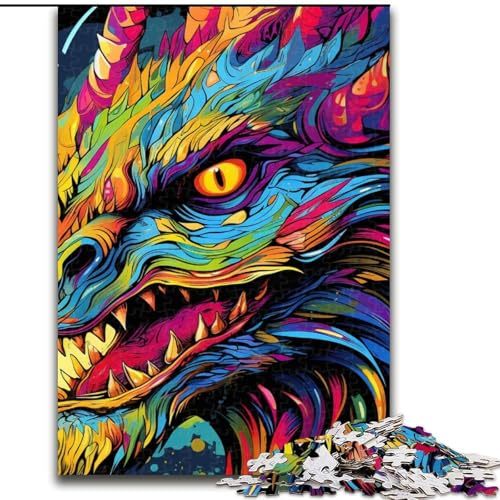 Puzzle für Erwachsene, 1000 Teile, farbenfroher Kunstdrache aus Holz, Geschenkidee für die Feiertage, humorvolles Kunstwerk, detailliertes Kunstwerk, 50x75cm, Geburtstagsparty für Männer und Frauen Puzzle für Erwachsene, 1000 Teile, farbenfroher Kunstdrache aus Holz, Geschenkidee für die Feiertage, humorvolles Kunstwerk, detailliertes Kunstwerk, 50x75cm, Geburtstagsparty für Männer und Frauen von MLADSOEHK