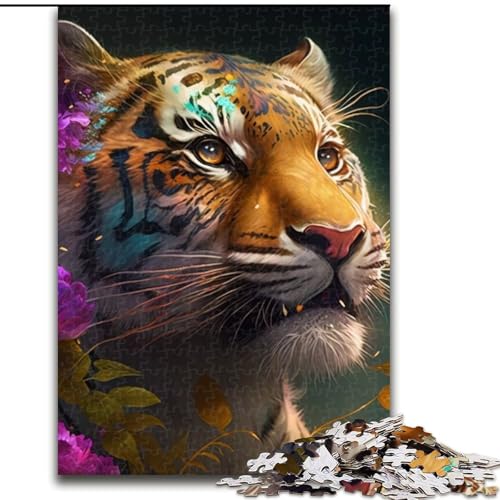 Puzzle für Erwachsene, 1000 Teile, farbenfroher Kunsttiger, aus Holz, für Teenager ab 14 Jahren, Heimdekoration, 50x75cm, perfekt für Heimdekoration, Geburtstage, Feiertage und Geschenke Puzzle für Erwachsene, 1000 Teile, farbenfroher Kunsttiger, aus Holz, für Teenager ab 14 Jahren, Heimdekoration, 50x75cm, perfekt für Heimdekoration, Geburtstage, Feiertage und Geschenke von MLADSOEHK