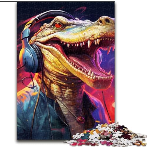 Puzzle für Erwachsene, 1000 Teile, farbenfrohes Kunstkrokodil aus Holz, interaktives Familienspiel, geeignet für Kinder ab 14 Jahren, 50x75cm, DIY-Kunstdekor Puzzle für Erwachsene, 1000 Teile, farbenfrohes Kunstkrokodil aus Holz, interaktives Familienspiel, geeignet für Kinder ab 14 Jahren, 50x75cm, DIY-Kunstdekor von MLADSOEHK