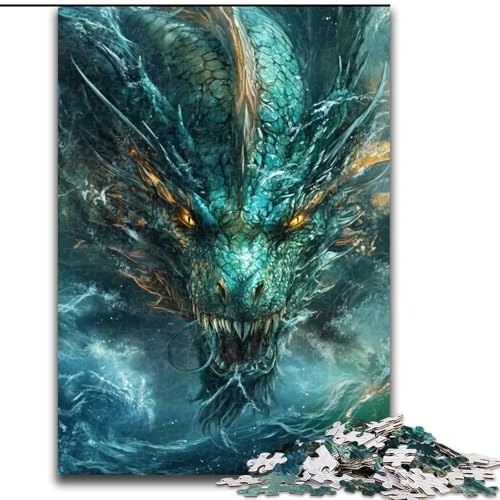 Puzzle für Erwachsene, 1000 Teile, geheimnisvoller Drache, Lernspiele, Heimdekoration, ganze Familie (Größe 26x38cm) von MLADSOEHK