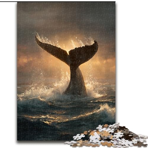 Puzzle für Erwachsene, 1000 Teile, geheimnisvoller Wal, Spielzeug, Lernspiele, Stressabbau, einzigartige Heimdekoration und Geschenke (Größe 50x75cm) von MLADSOEHK