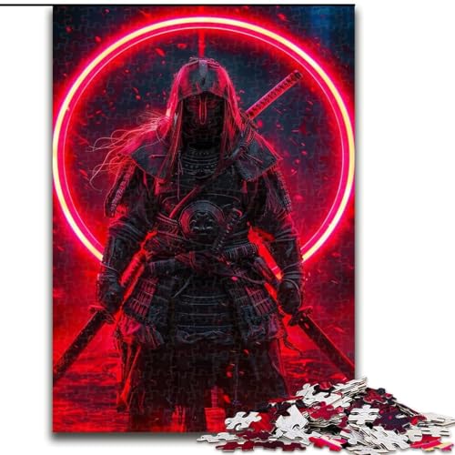Puzzle für Erwachsene, 1000 Teile, japanischer Neon-Ninja, Lernspiele, Heimdekoration, ganze Familie (Größe 26x38cm) von MLADSOEHK
