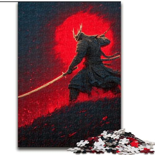 Puzzle für Erwachsene, 1000 Teile, japanischer Neon-Ninja, geeignet für Kinder ab 14 Jahren, Lernspiele für Zuhause, DIY-Spielzeug, Kunstwerk, Geschenk (Größe 26x38cm) von MLADSOEHK