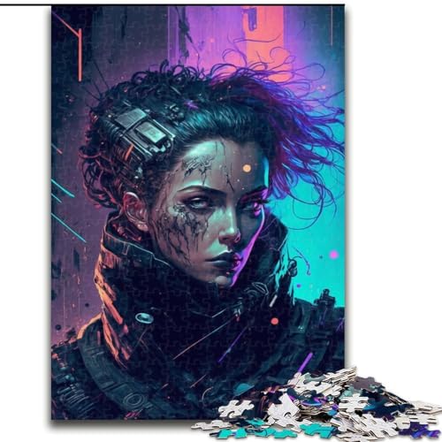 Puzzle für Erwachsene, 1000 Teile, künstliches Mädchen, geeignet für Kinder ab 14 Jahren, Lernspiele für Zuhause, DIY-Spielzeug, Kunstwerk, Geschenk (Größe 50x75cm) von MLADSOEHK