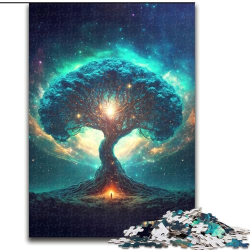 Puzzle für Erwachsene, 1000 Teile, magischer Baum, Stressabbau, schwierige Herausforderung, Wichtelgeschenke für Kinder ab 14 Jahren (Größe 26x38cm) von MLADSOEHK