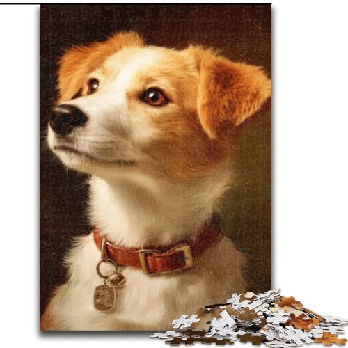 Puzzle für Erwachsene, 1000 Teile, modischer Hund, für Kinder ab 14 Jahren, Lernspiel, Herausforderung, Spielzeug, Geschenk zum Geburtstag (Größe 26x38cm) von MLADSOEHK