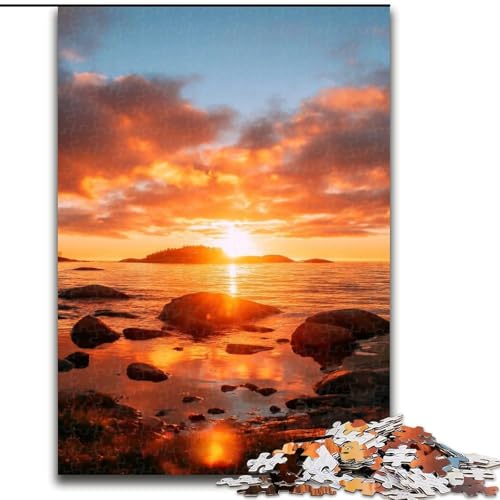 Puzzle für Erwachsene, 1000 Teile, schöne Berge und Seen, geeignet für Kinder ab 14 Jahren, Lernspiele für Zuhause, DIY-Spielzeug, Kunstwerk, Geschenk (Größe 26x38cm) von MLADSOEHK