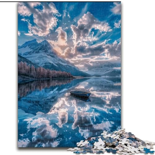 Puzzle für Erwachsene, 1000 Teile, schöne Berge und Seen, geeignet für Kinder ab 14 Jahren, Lernspiele für Zuhause, DIY-Spielzeug, Kunstwerk, Geschenk (Größe 26x38cm) von MLADSOEHK