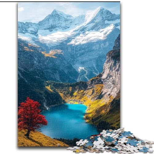 Puzzle für Erwachsene, 1000 Teile, schöne Berge und Seen, geeignet für Kinder ab 14 Jahren, Lernspiele für zu Hause, DIY-Spielzeug, Kunstwerk, Geschenk (Größe 50x75cm) von MLADSOEHK